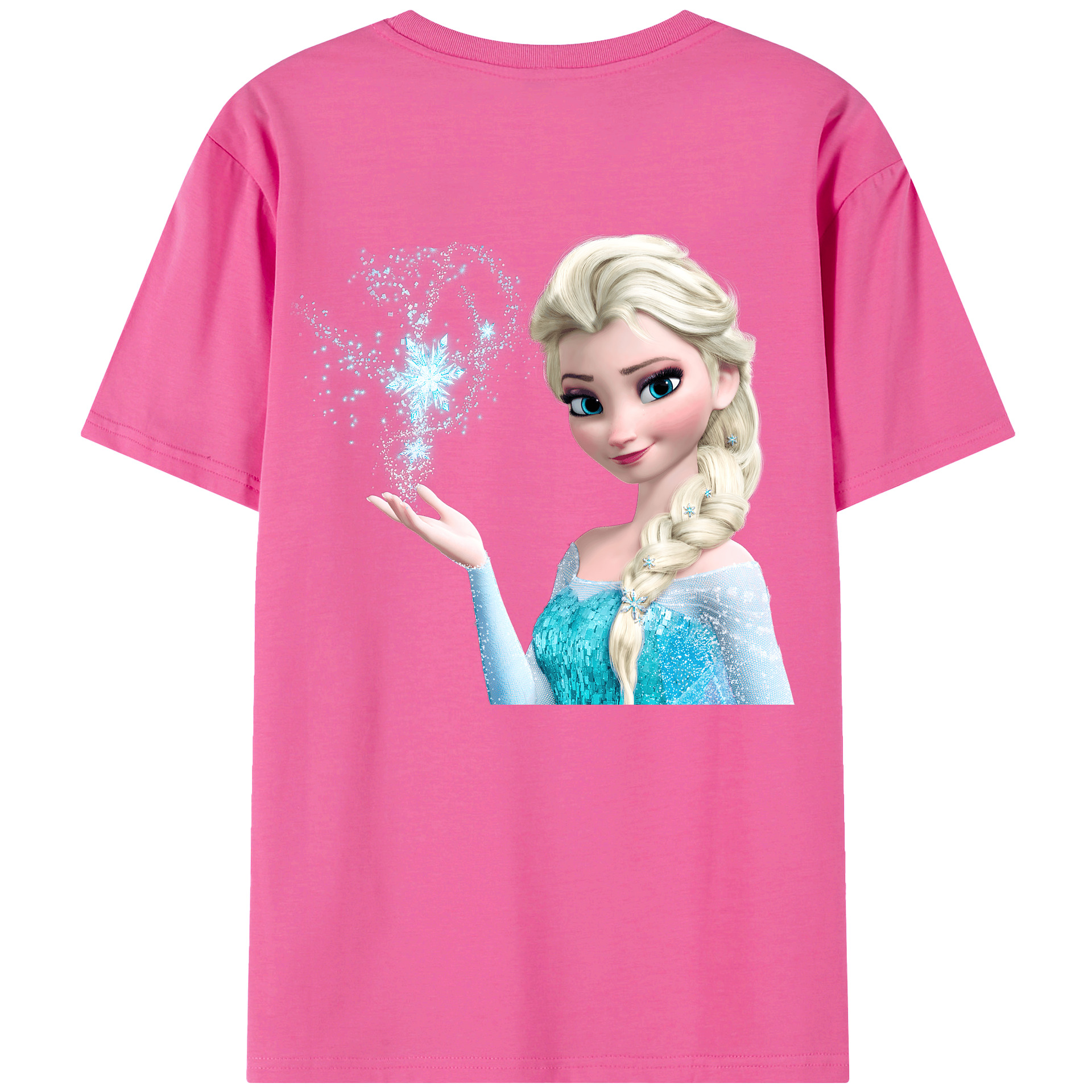 （画像用） アナと雪の女王 アンナ エルサ Frozen Anna Elsa レディース半袖Tシャツ(バックプリント)